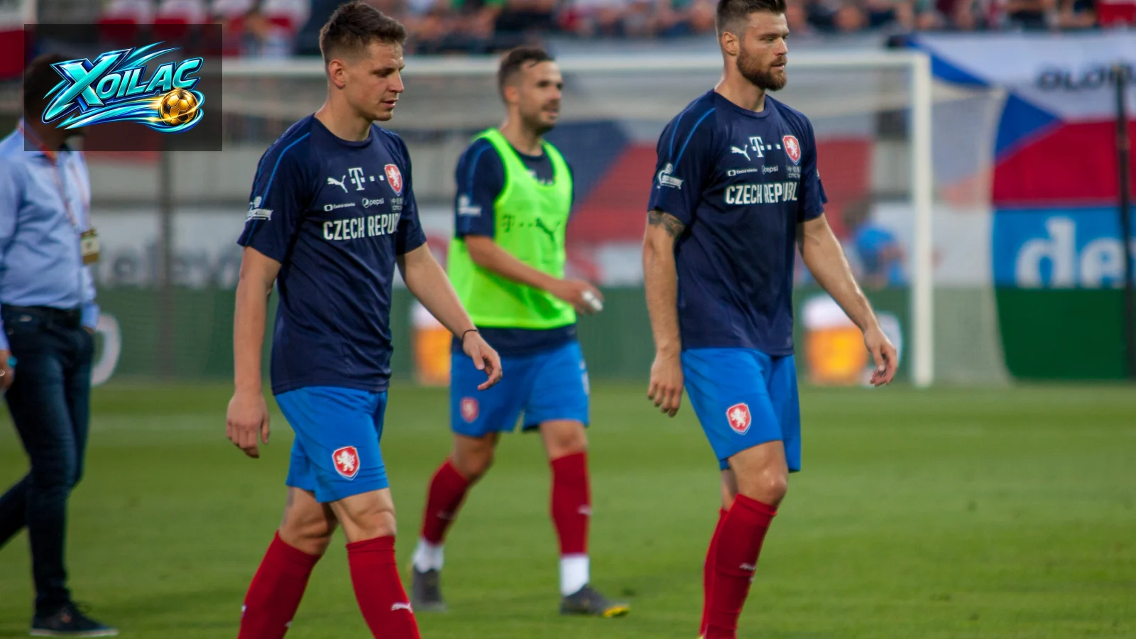 Cầu thủ Czechia trong trận vòng loại EURO gặp Montenegro